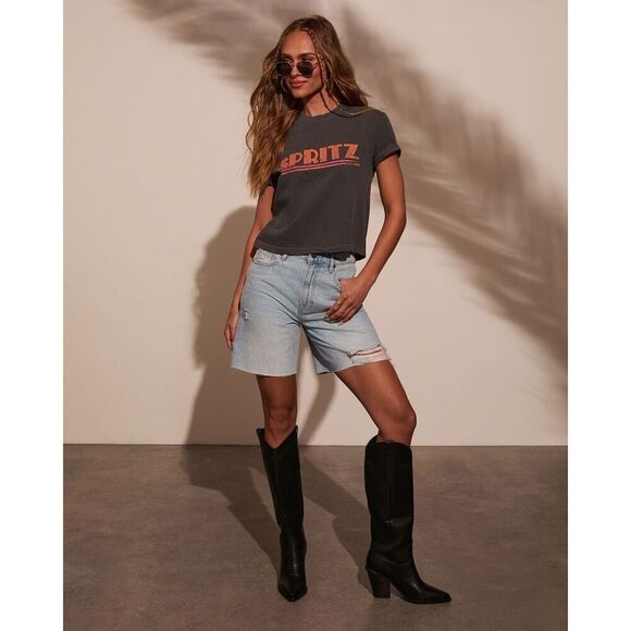 VICI Indio Denim Dad Shorts Size 27 - Picture 1 of 12